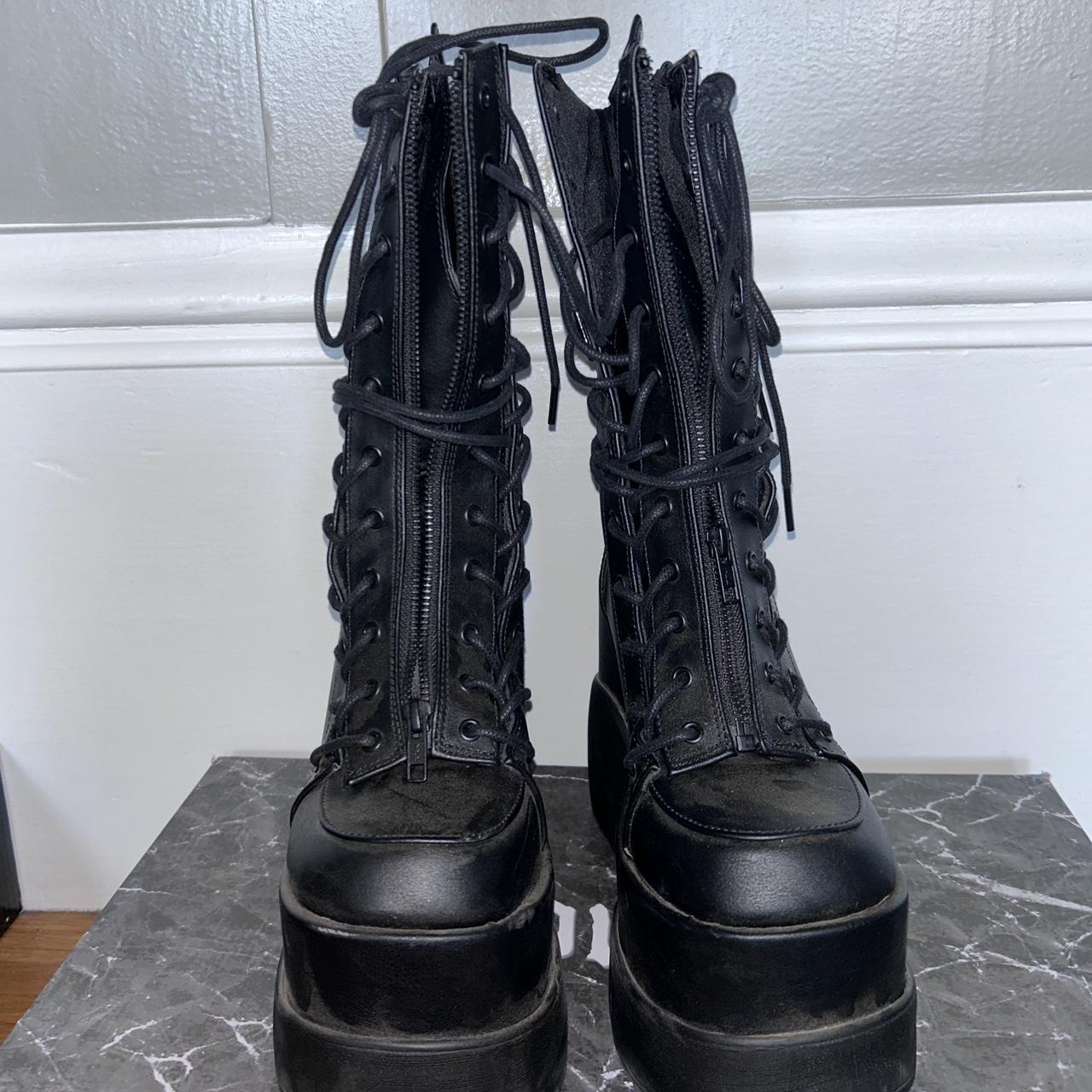 Demonia Women's Platform Boots - Black - US 10 – … - image 2