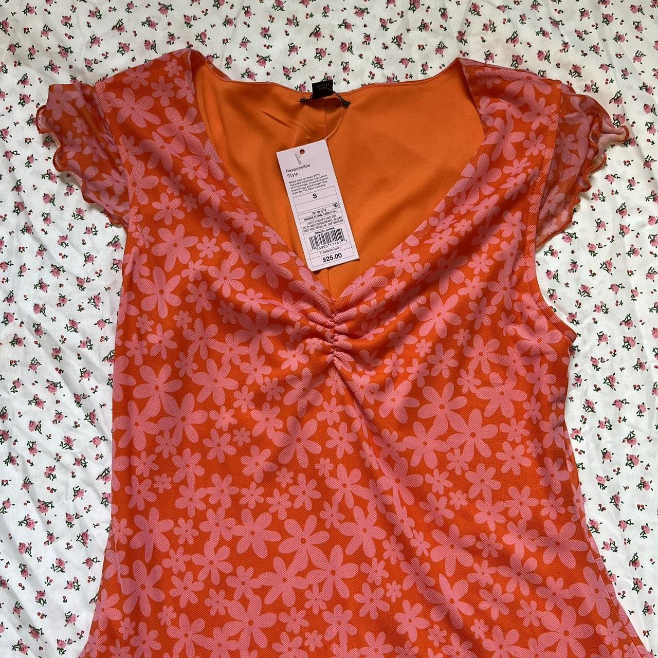 Wild Fable Orange and Pink Dress | Depop