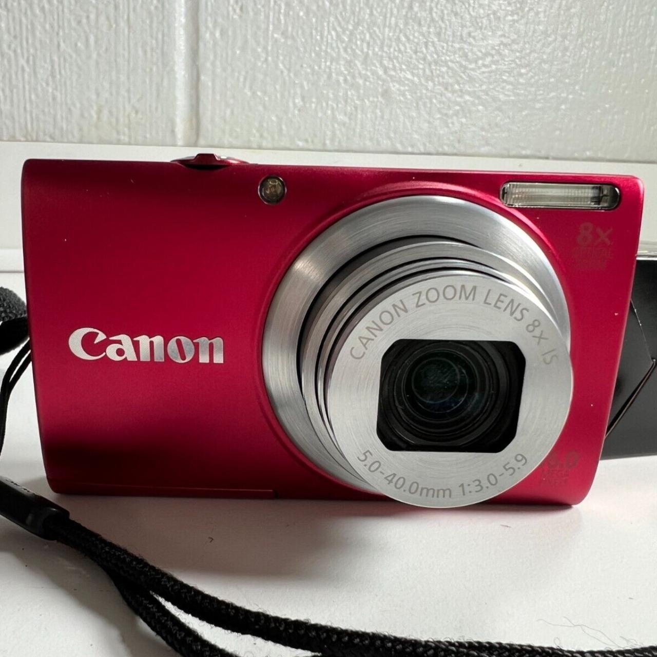 Canon Powershot A4000 IS Digital Camera Red 16 MP 8X... - Depop