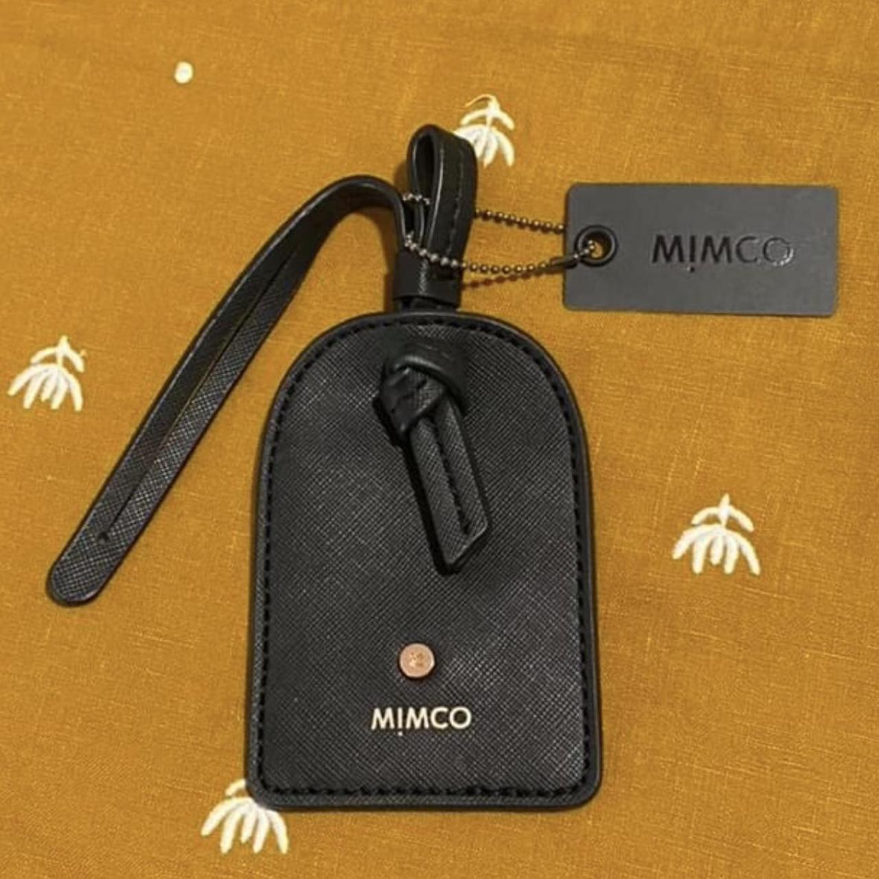 Mimco luggage tag. Black with rose gold detail. New