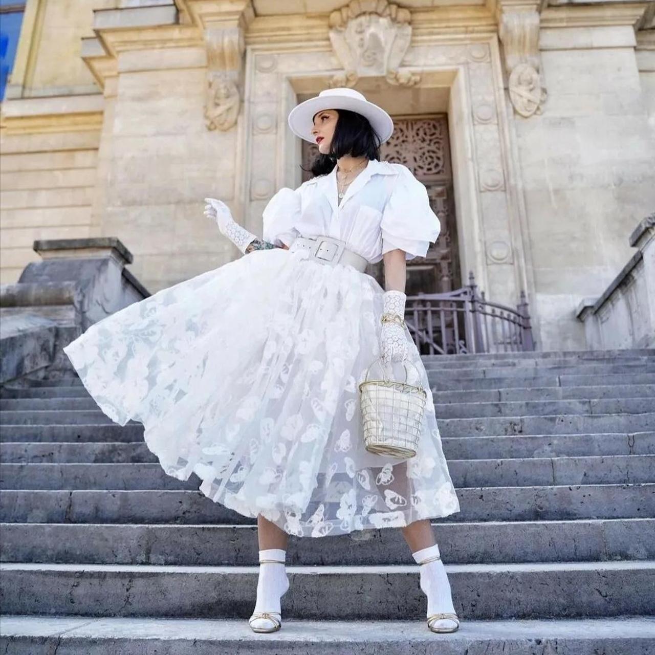 Simone Rocha x  ティンセル刺繍パフ スカート H&M x Simone Rocha Tinsel-embroidered puff | Depop