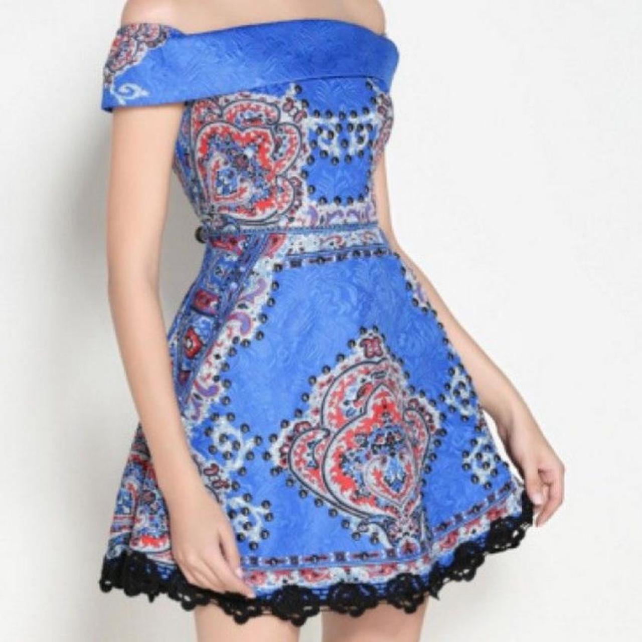 Comino couture blue dress best sale