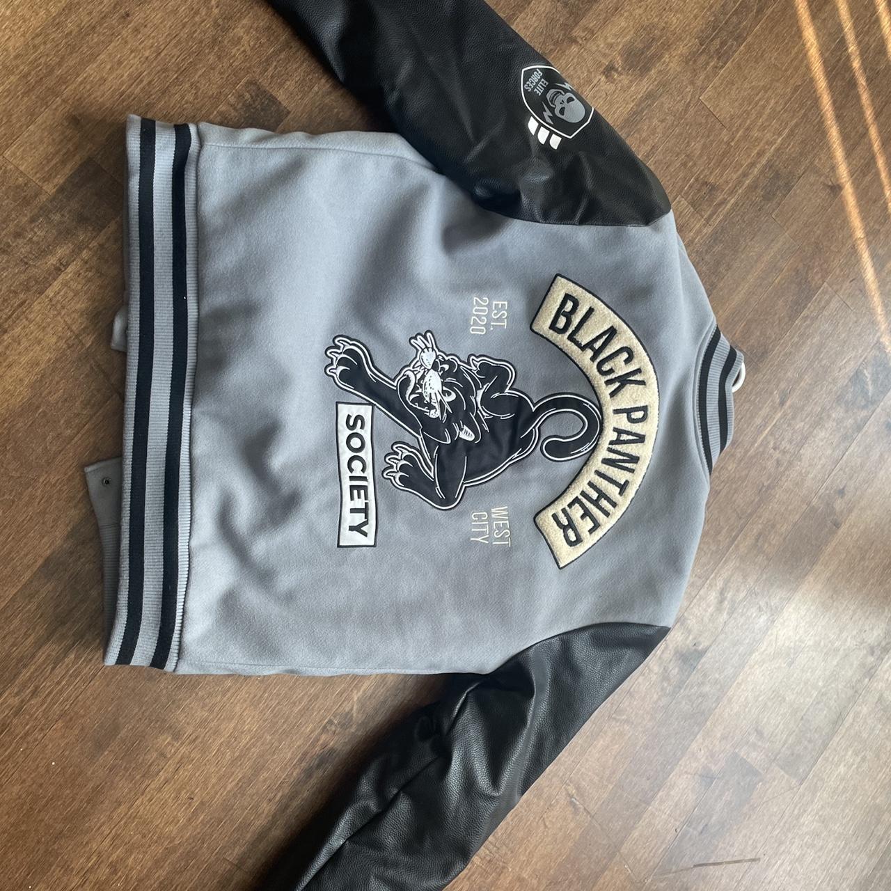 !M?ERFECT Women's Varsity Jacket - Grey/Blue - M … - image 1