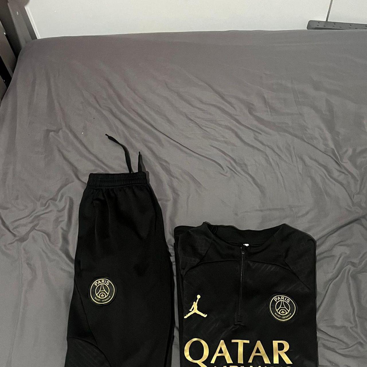 black and gold psg tracksuit