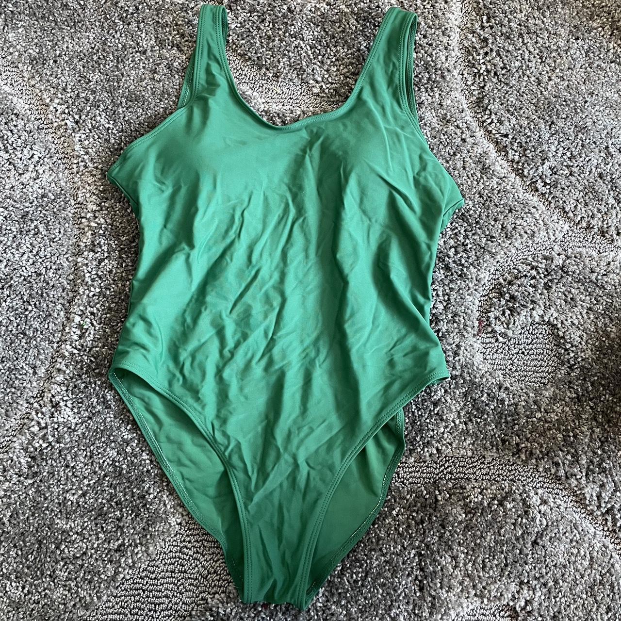 Dark green one piece swimsuit -padded -fits... - Depop