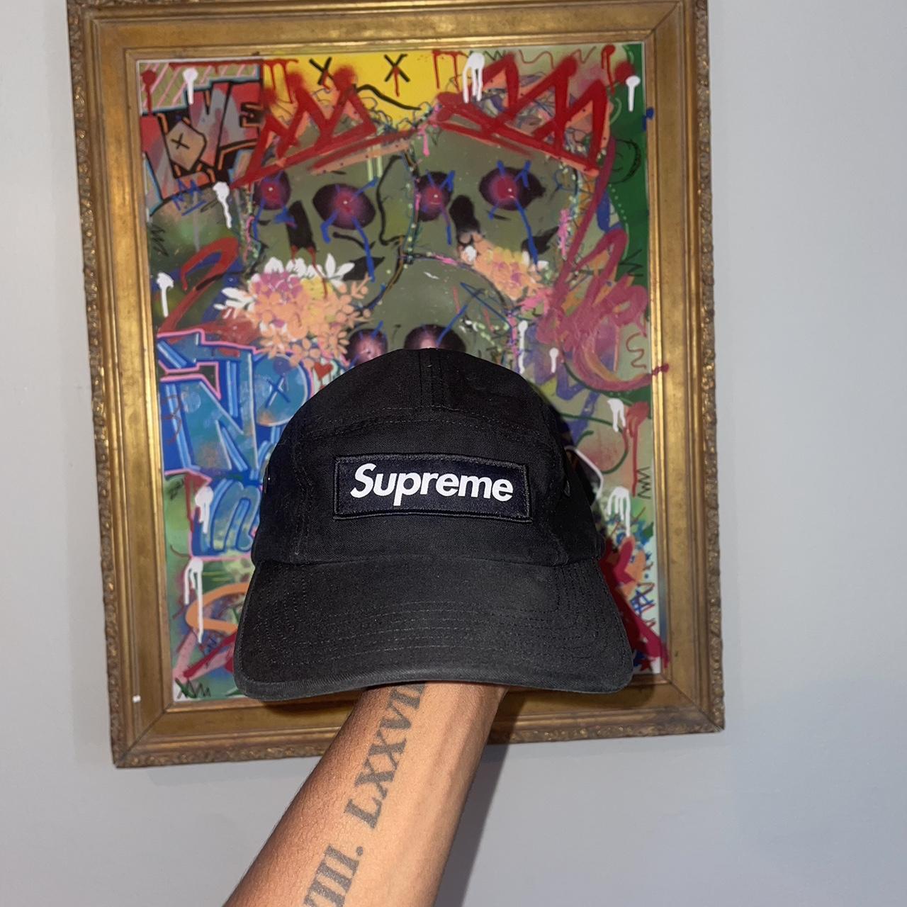 FW24 Supreme Military Camp Cap Black Raindrop Camo 2024 | eBay