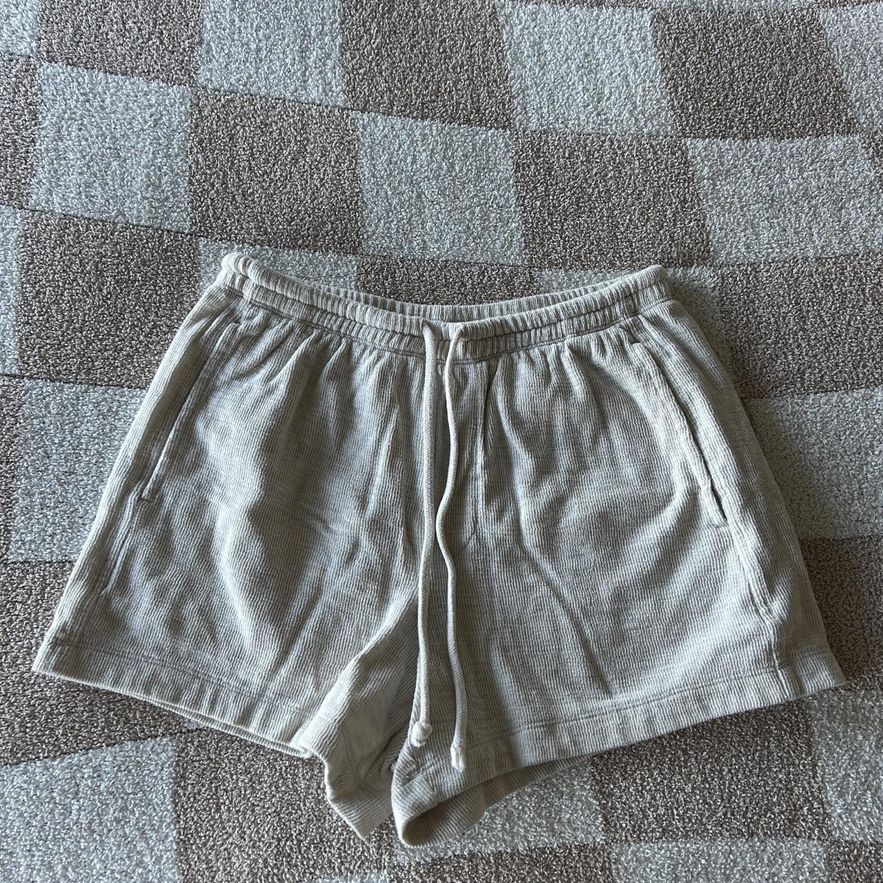 Aerie Sweat Shorts | Cream, small, worn but in good... - Depop