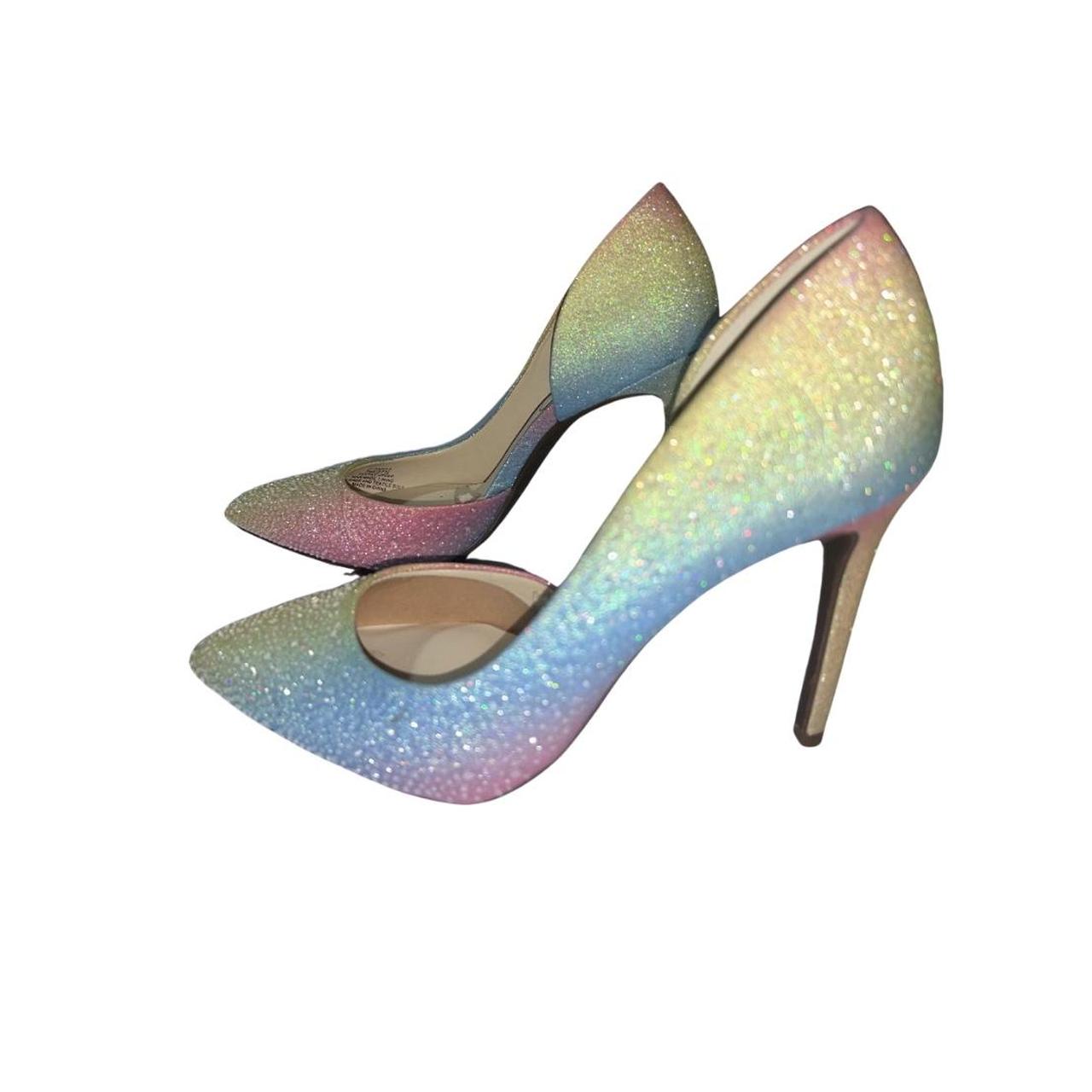 Jessica Simpson rainbow heels size 6.5 Depop