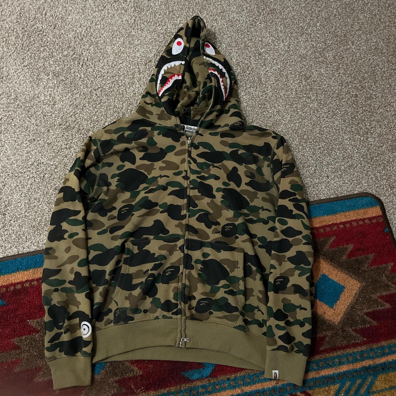 Large bape hoodie for sale - Depop