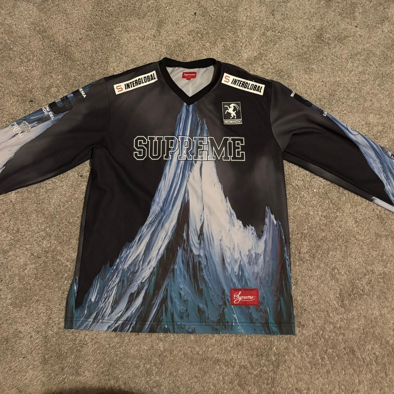 Supreme fall/winter mountain hockey jersey 100%... - Depop