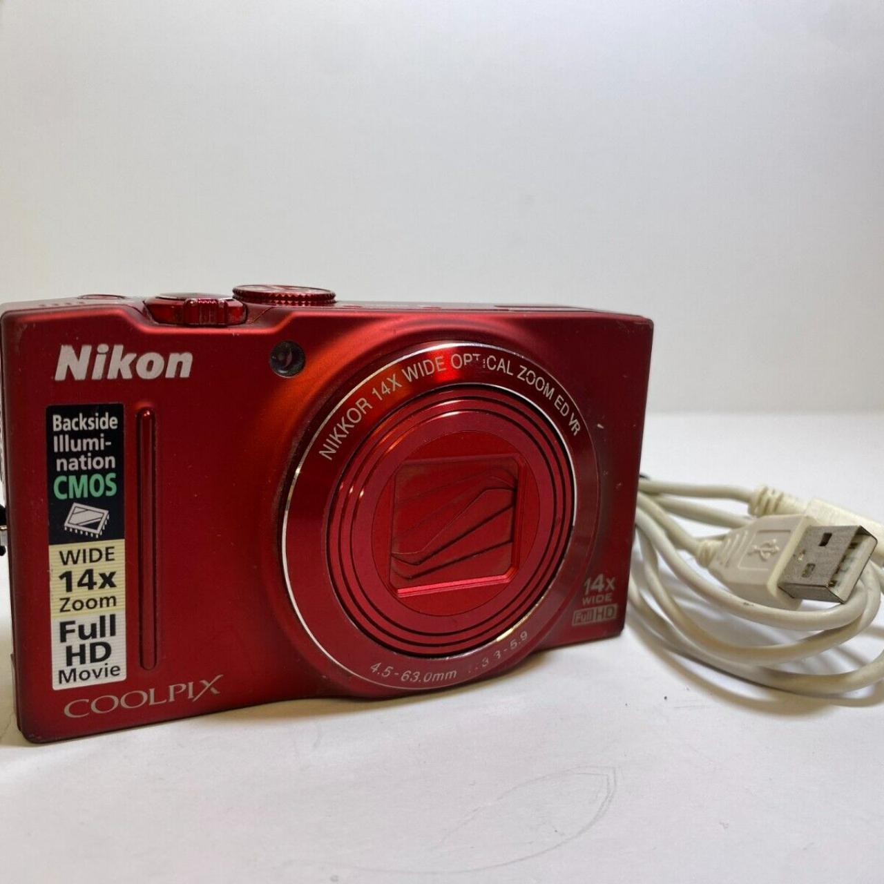 Nikon COOLPIX S8200 Digital Camera 16.1MP 14x Zoom Red | Depop