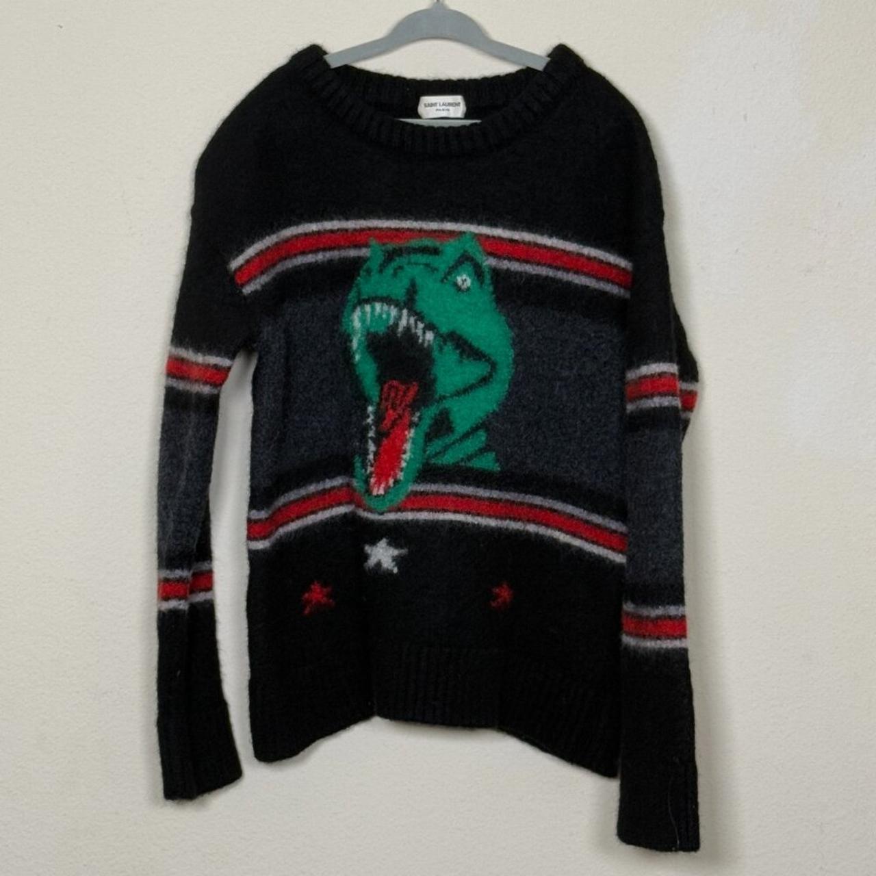 saint laurent paris sweater dinosaur