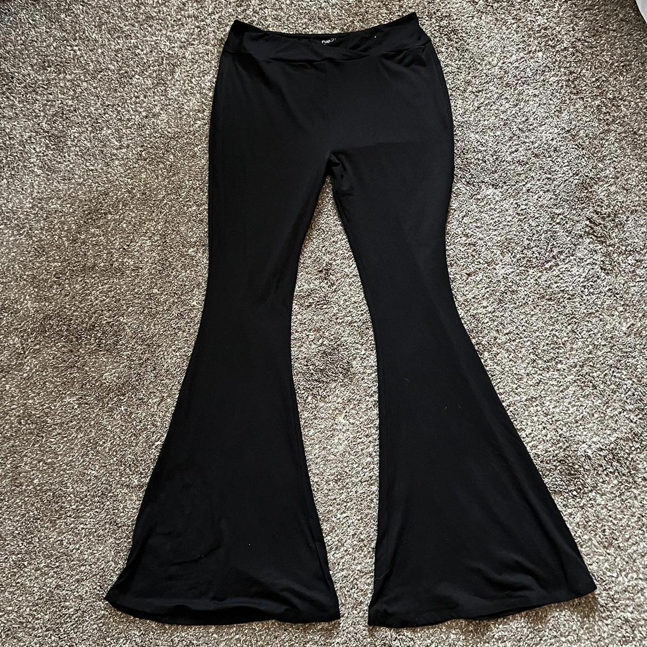 Black flare leggings Long length #black #flare... - Depop