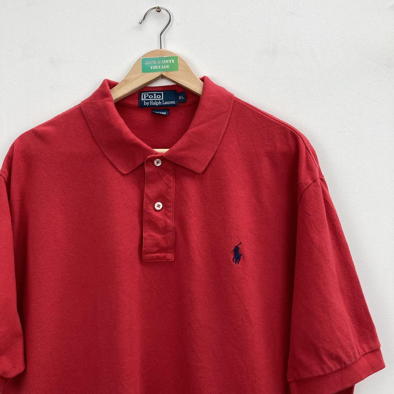 Polo Ralph Lauren Men's Red and Navy Polo-shirts | Depop