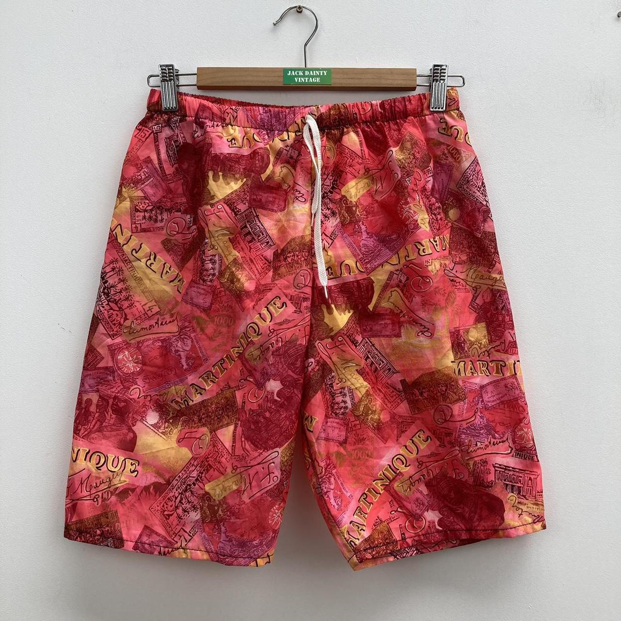 Vintage 90's multicoloured patterned shorts No... - Depop