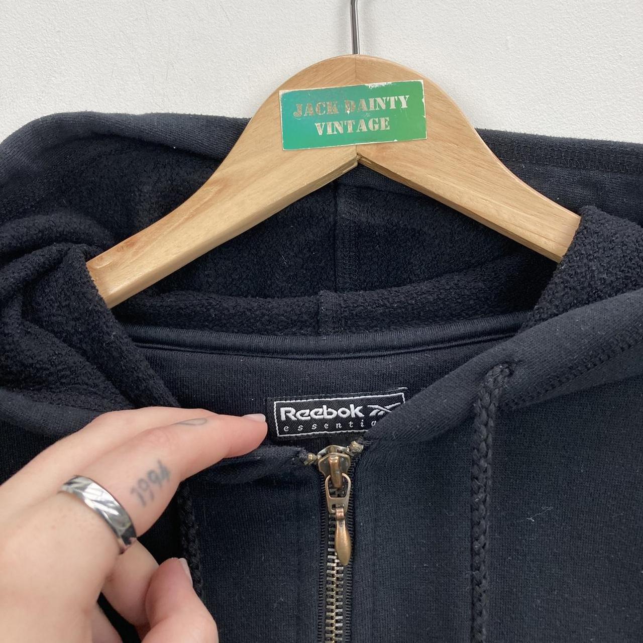 Vintage Y2K black Reebok zip up hoodie NO offers | Depop
