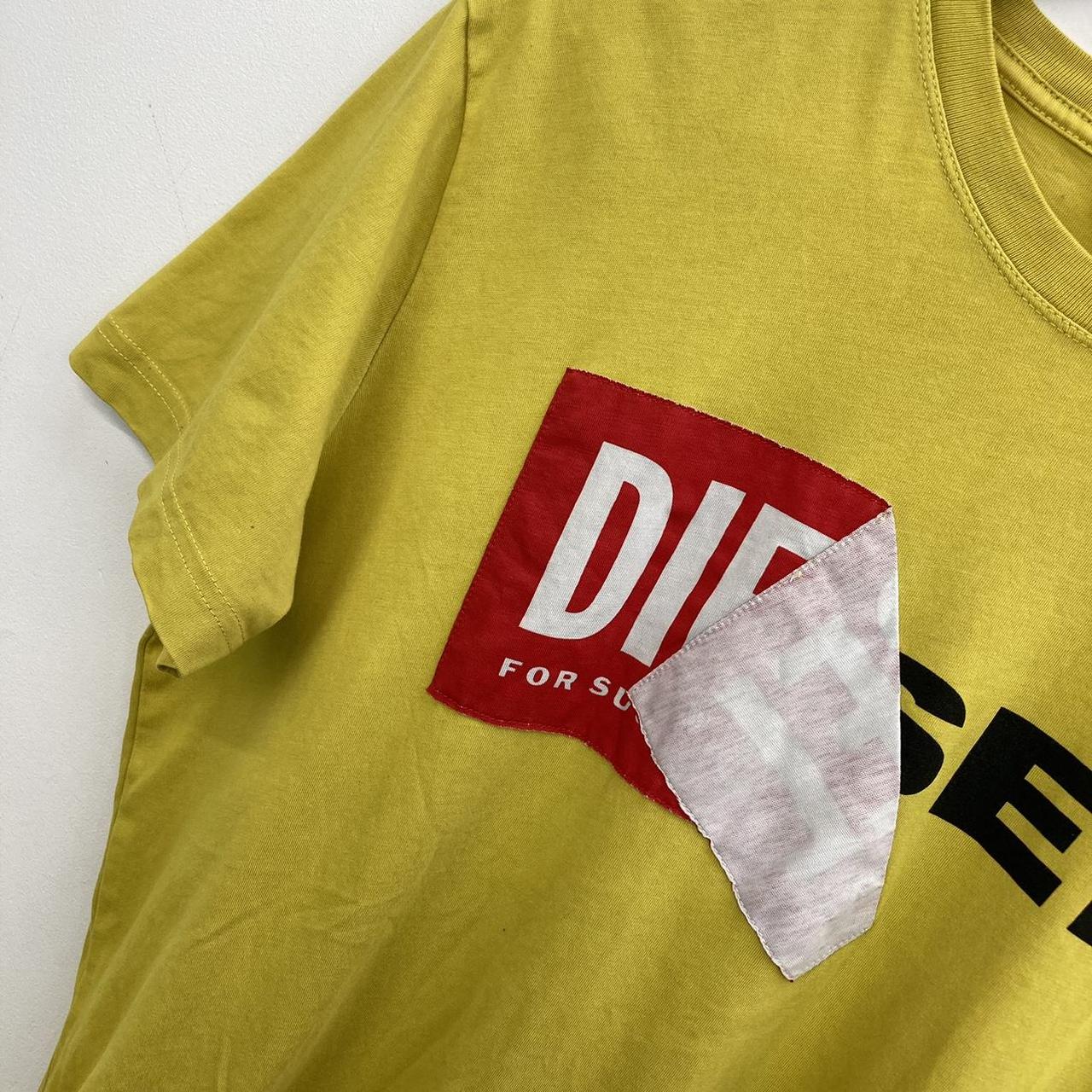 関税込【DIESEL】Diegos X46 short sleeve T-shirt★Yellow Men's T-shirt with contrasting Diesel prints | Yellow | Diesel
