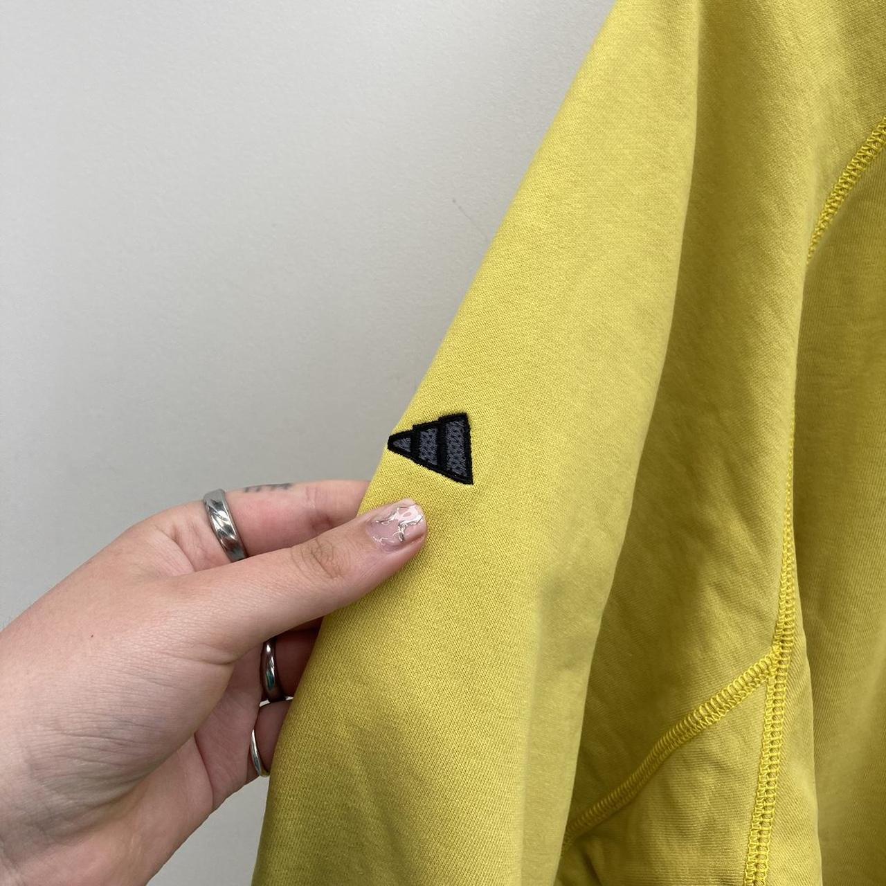 Vintage 90s yellow Adidas sweatshirt NO offers | Depop