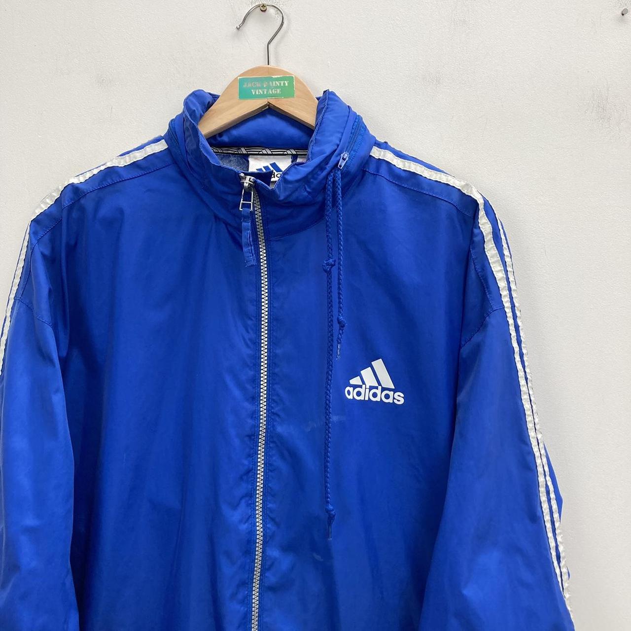 Vintage blue Adidas rain jacket NO offers please Depop