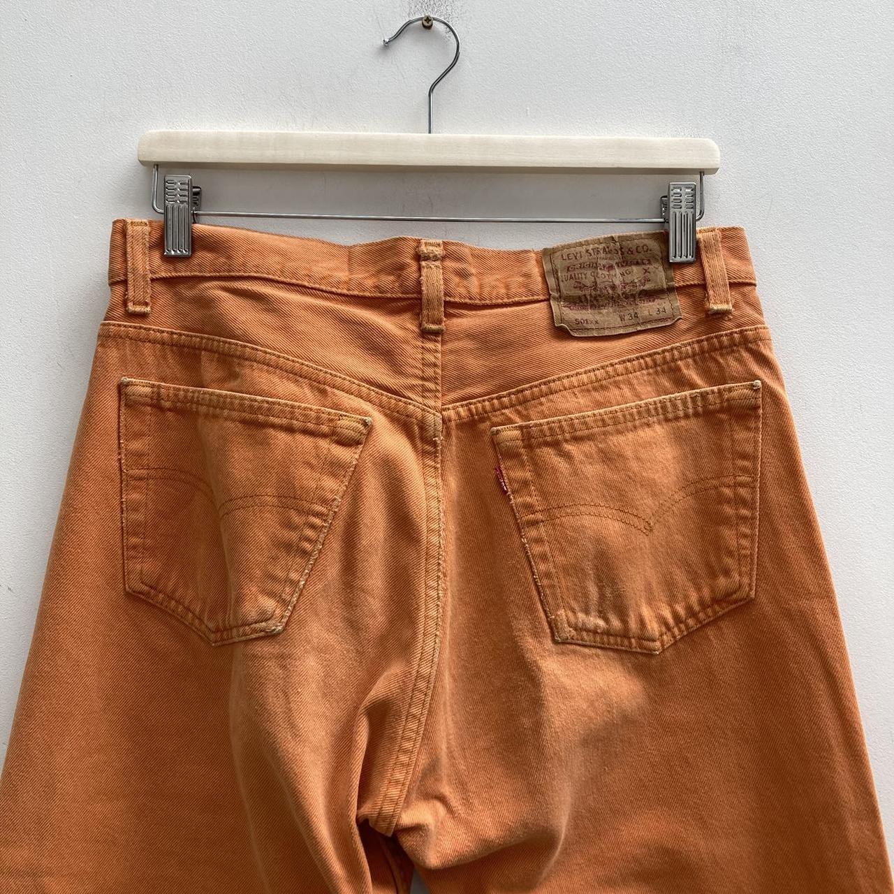 Orange 501 levis on sale