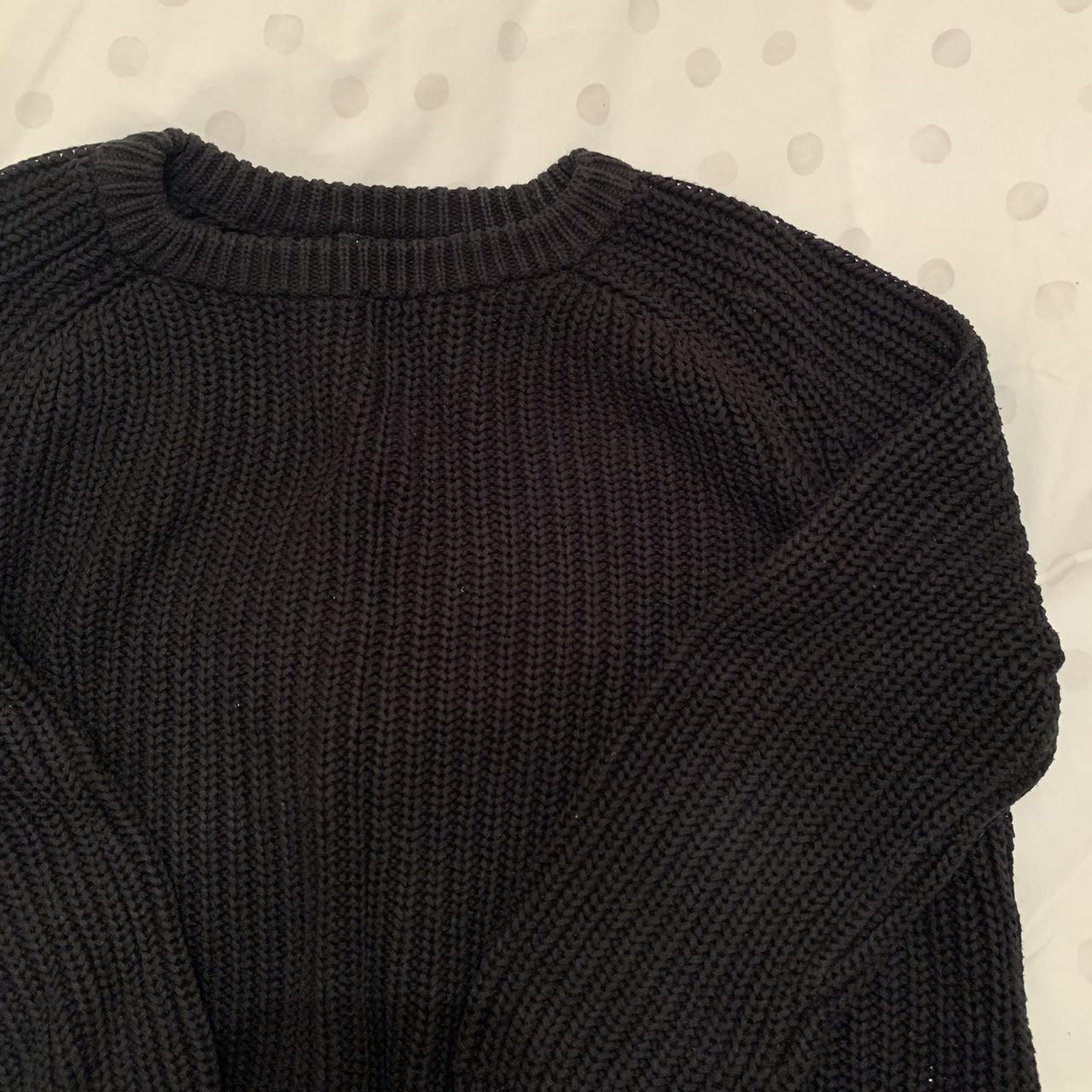 American Apparel Black knit jumper Cropped Perfect... - Depop