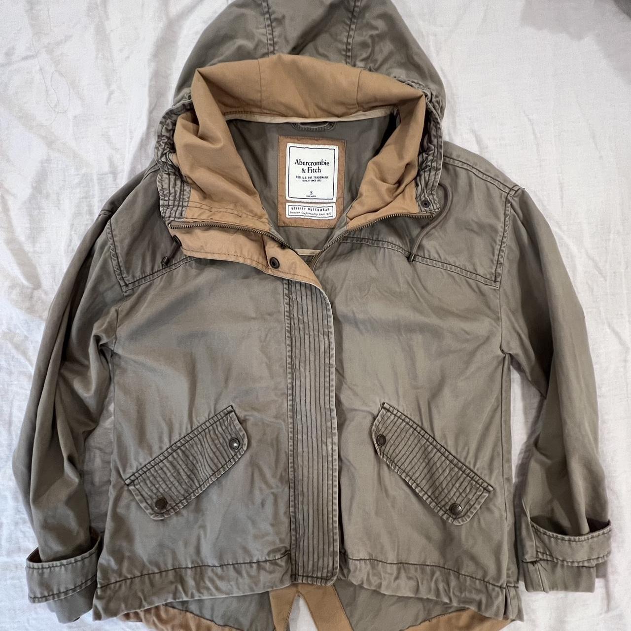 Abercrombie and fitch khaki jacket best sale