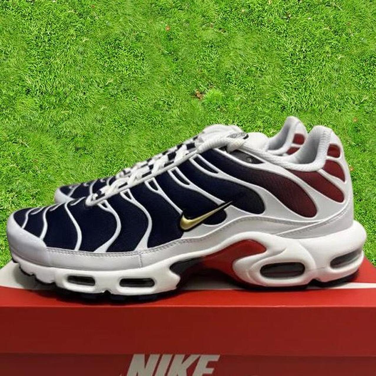 Nike Air Max Plus TN Red Blue Uk Size 9.5 Excellent... - Depop