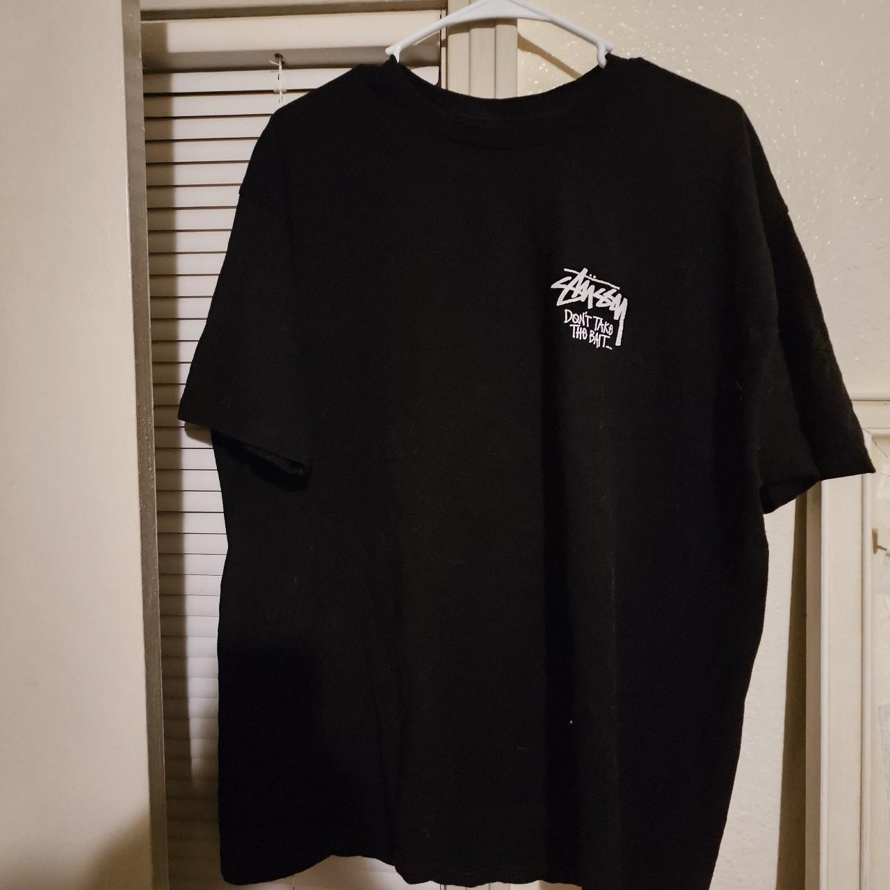 Stussy Don't Take The Bait tee size XL but fits... - Depop