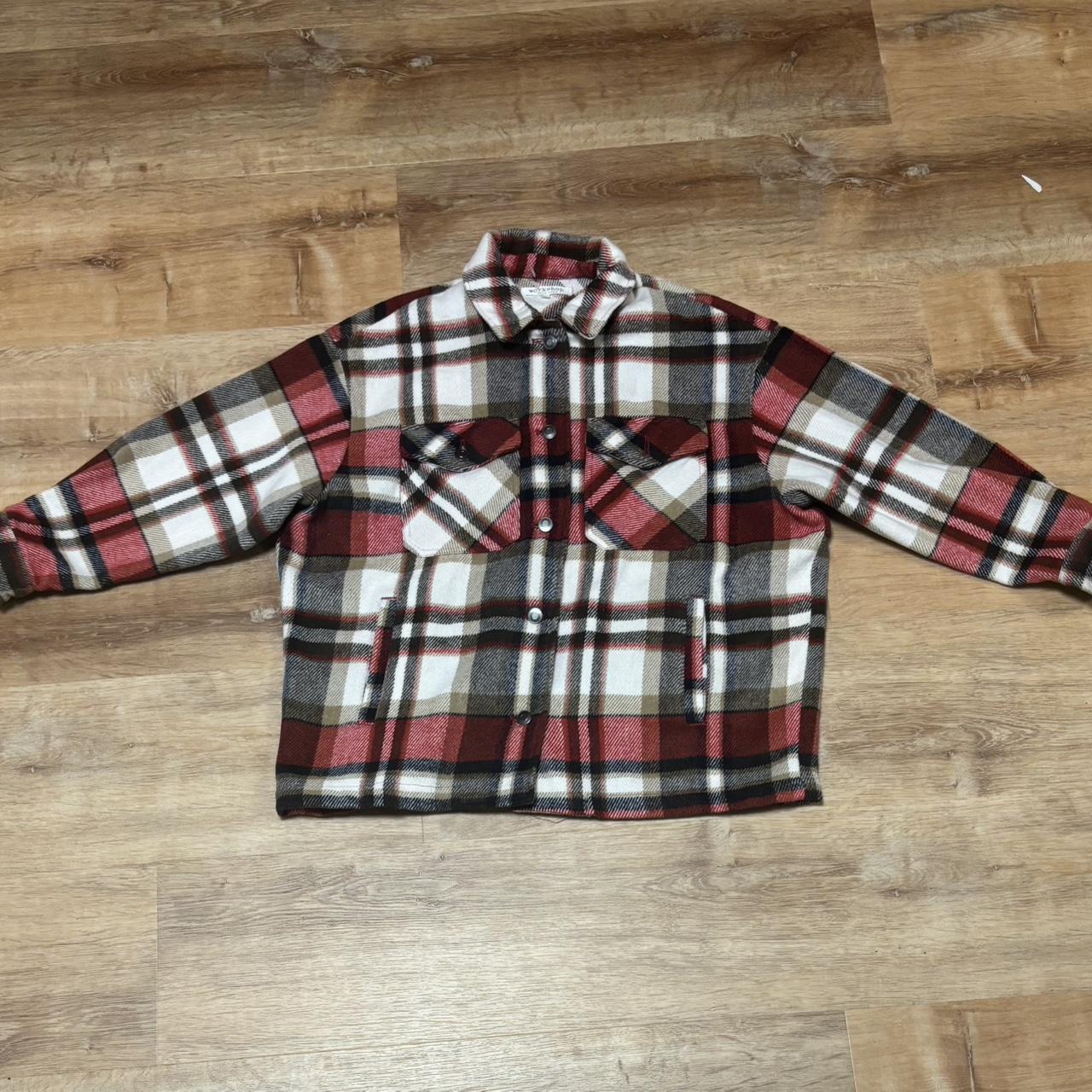 Men's Jacket - Multi/Red - M – Red and white flan… - image 2