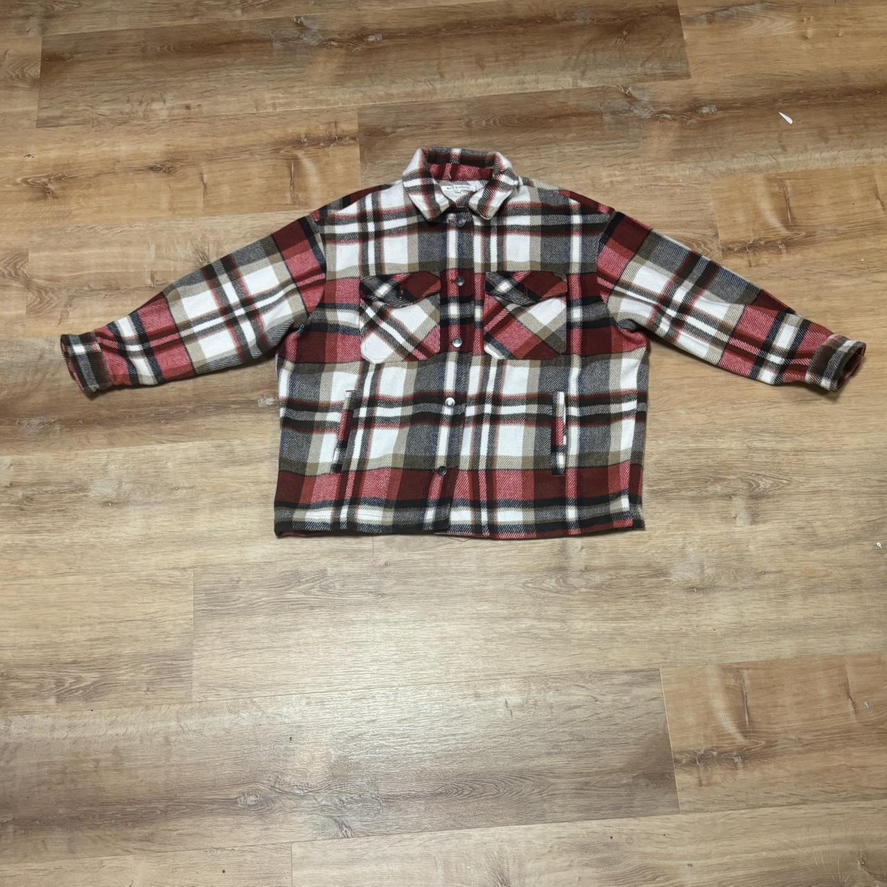 Men's Jacket - Multi/Red - M – Red and white flan… - image 1