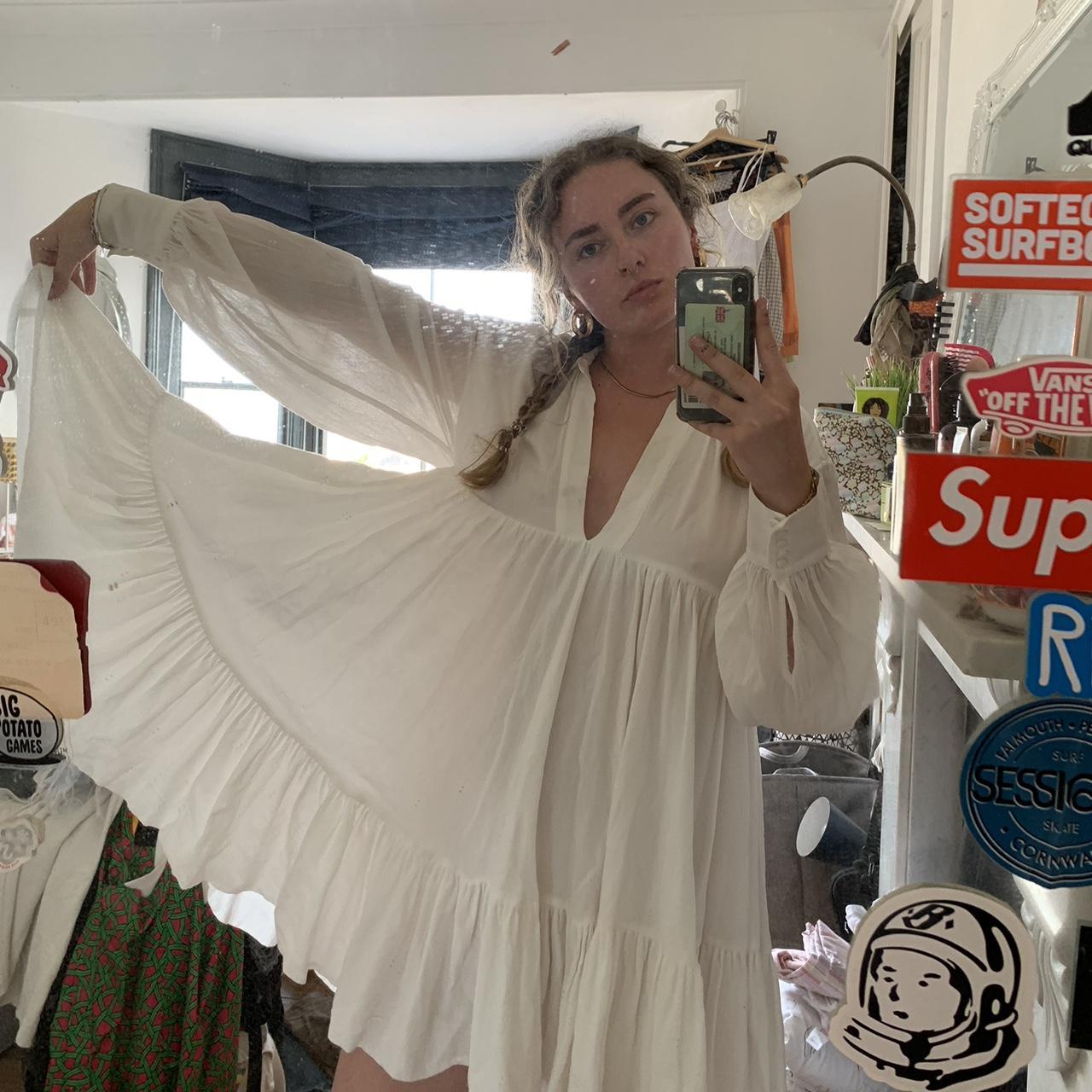 H&M Women's White Dress Depop