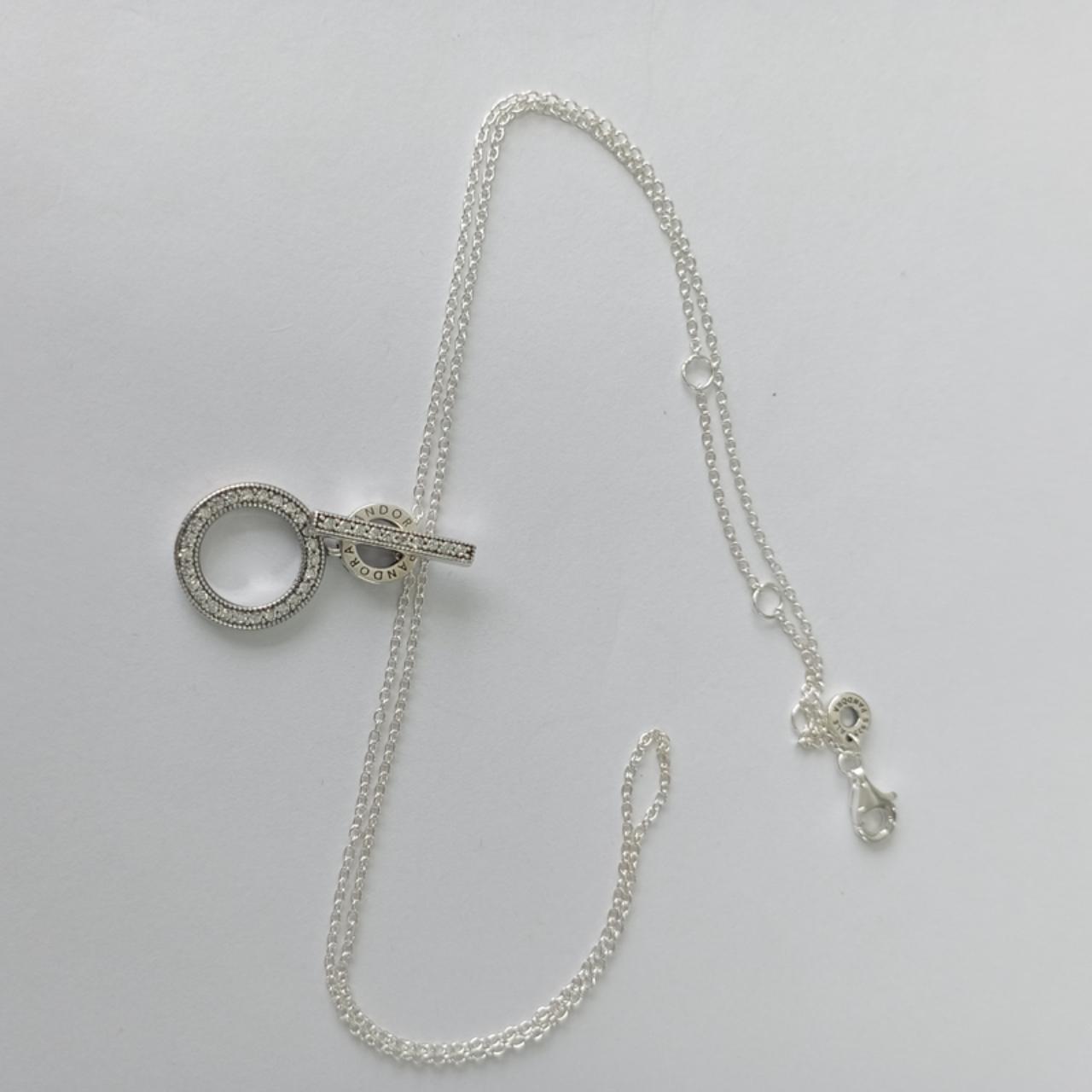 CH-1A1436 Pandora Double Hoop T-bar Depop