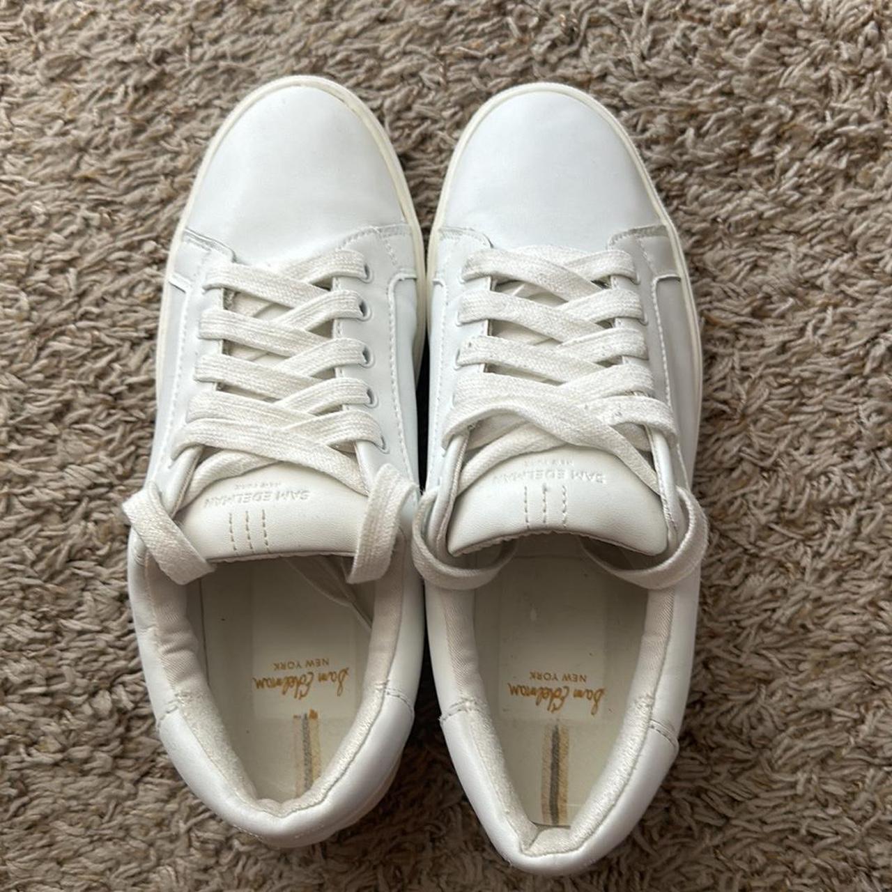 Sam edelman white leather sneakers online