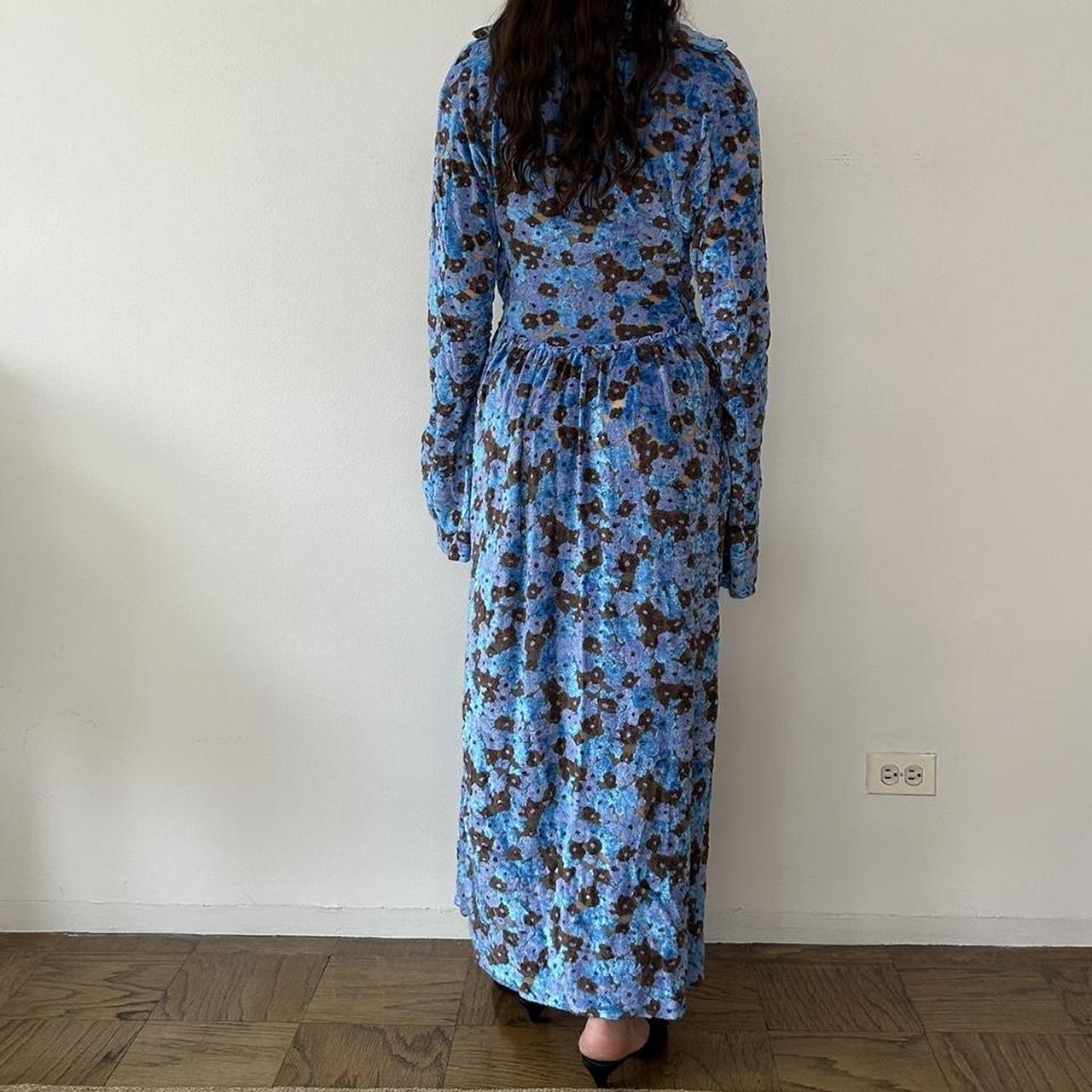 ACNE STUDIOS Velvet Floral Print Dress Size: L Acne | Depop