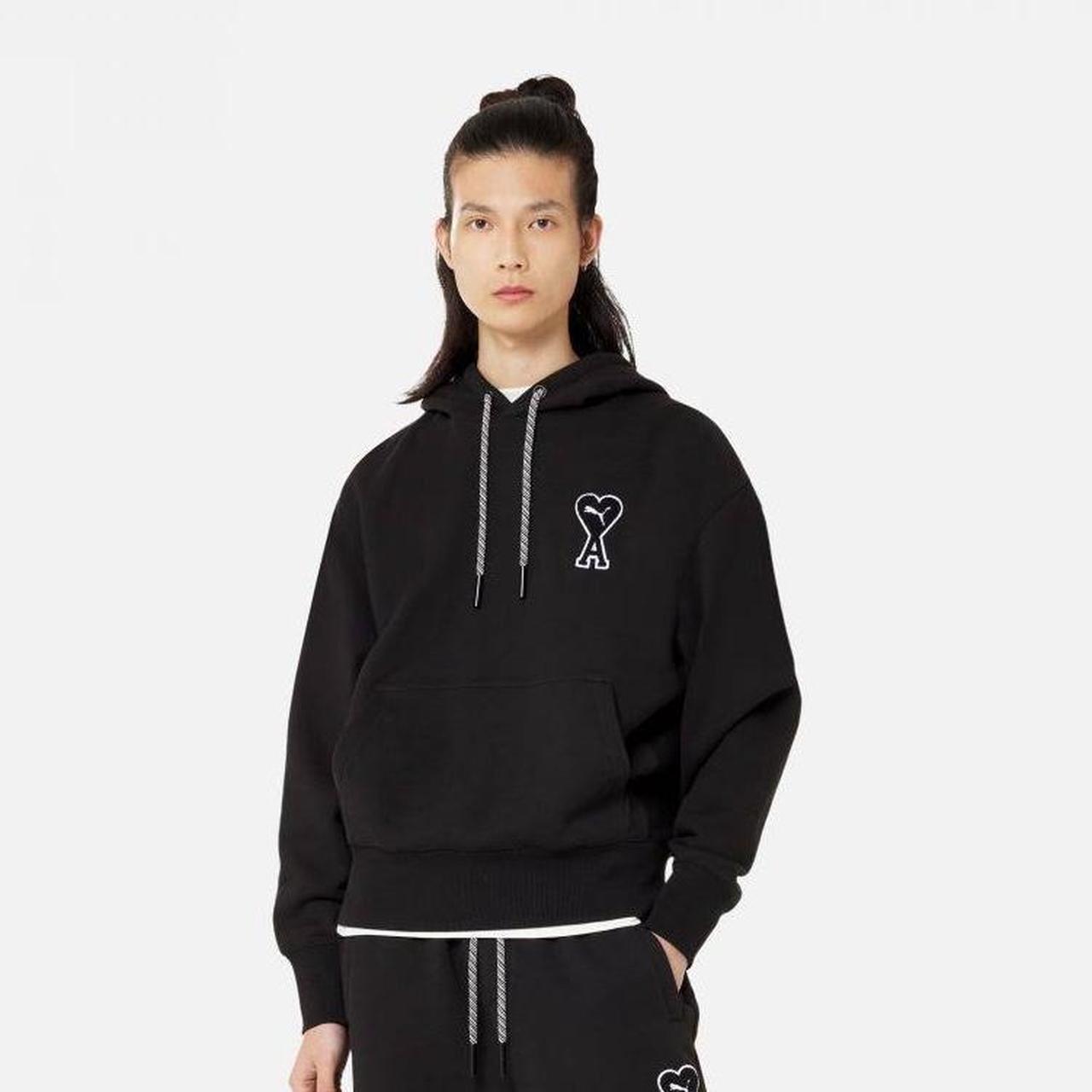 Puma X AMI Applique Hoodie in Black, This bold...