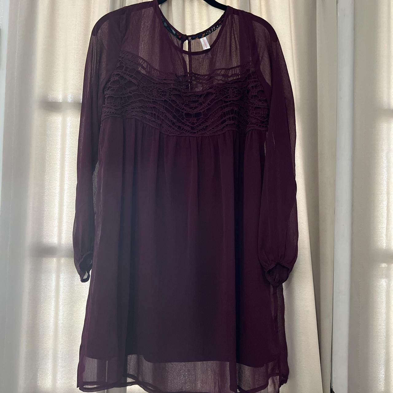 Xhilaration Women's Dress - Purple/Burgundy - M – Xhilaration dress