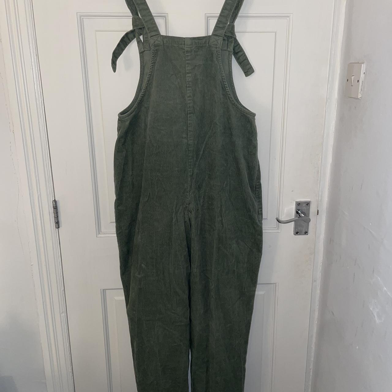Lucy & Yak green corduroy dungarees, used but in... Depop