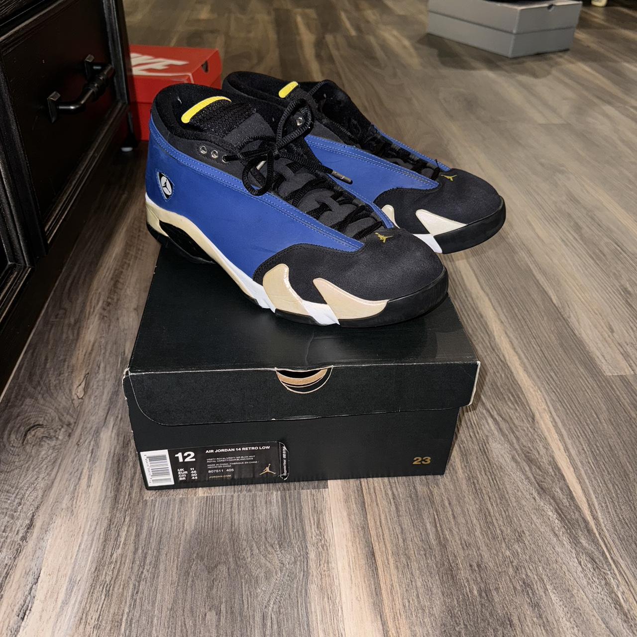 navy blue jordan 14