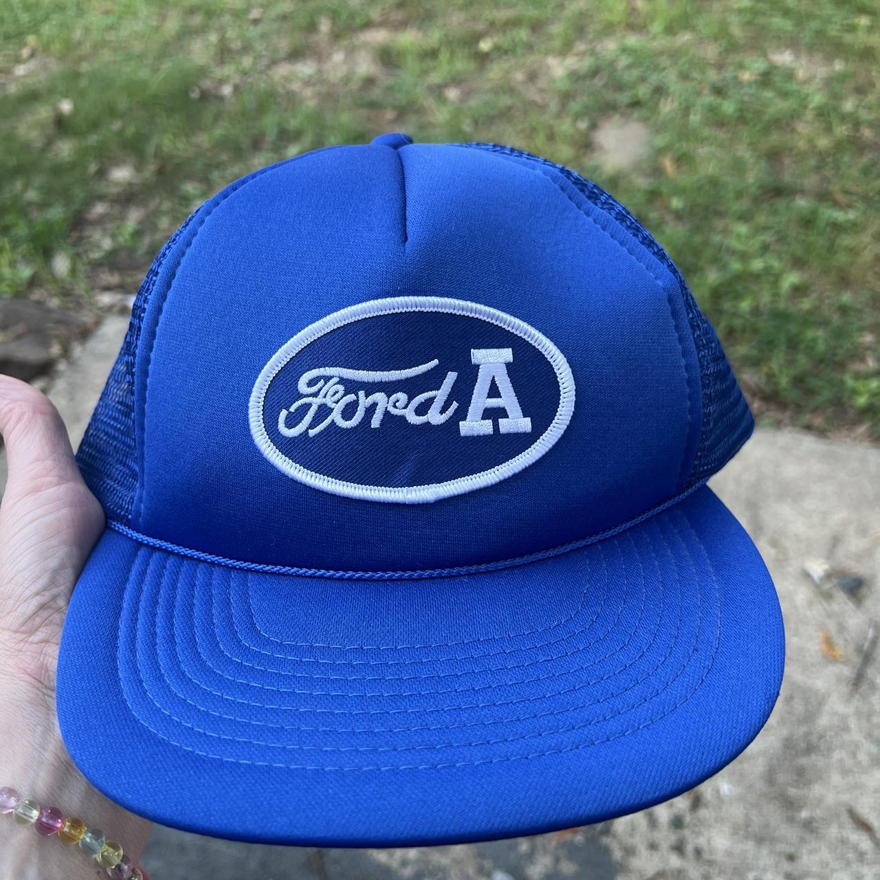 Vintage Ford Blue Truckers Hat Cap Rope Snapback Depop