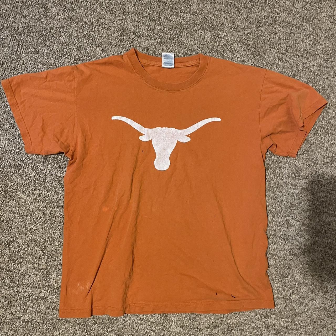 Orange and white vintage Texas Longhorns tee... Depop