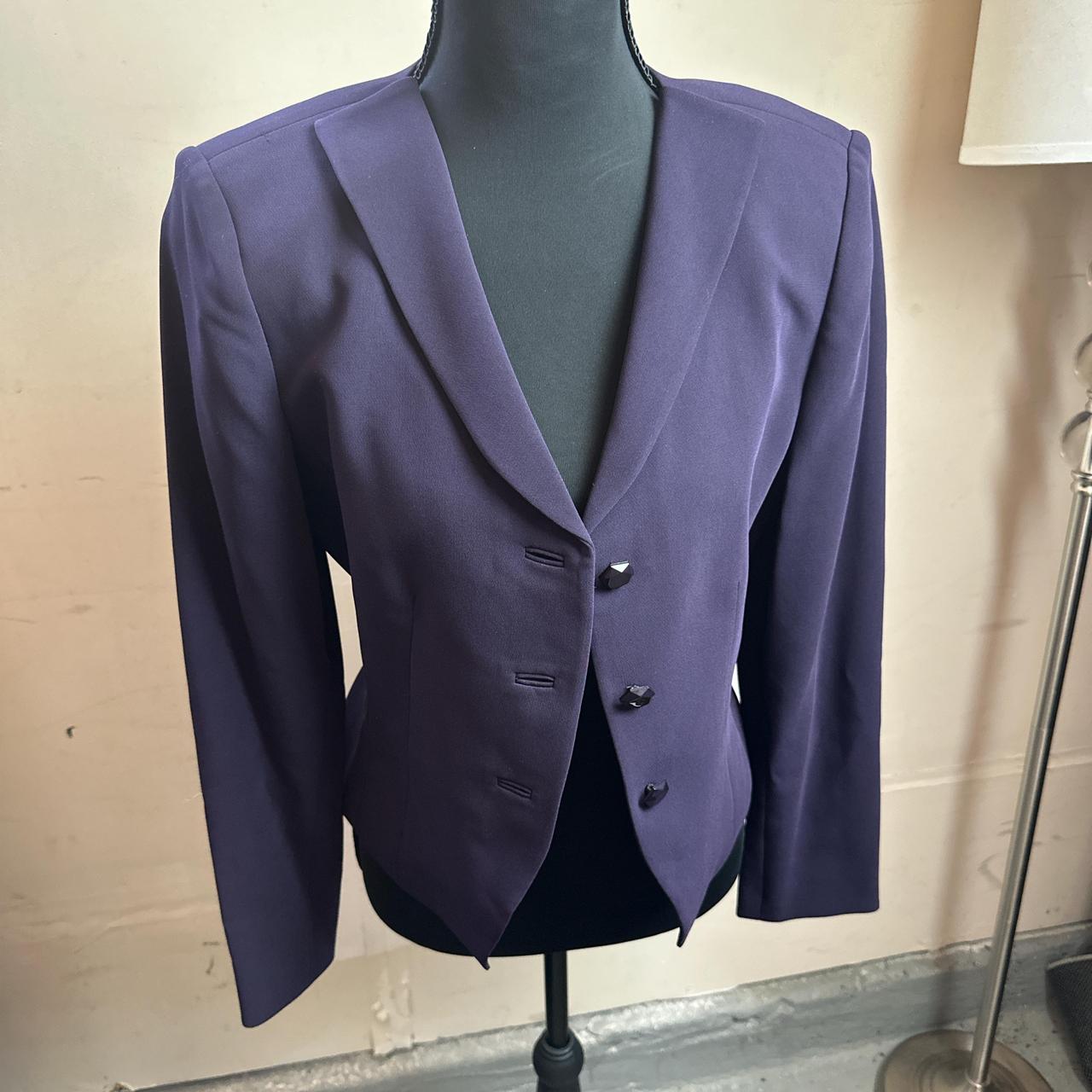 Albert Nipon Women's Blazer Jacket - Purple/Navy … - image 1