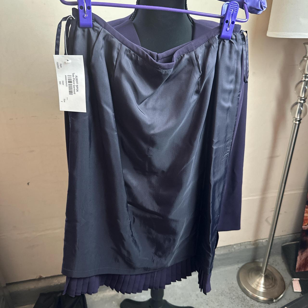 Albert Nipon Women's Blazer Jacket - Purple/Navy … - image 2