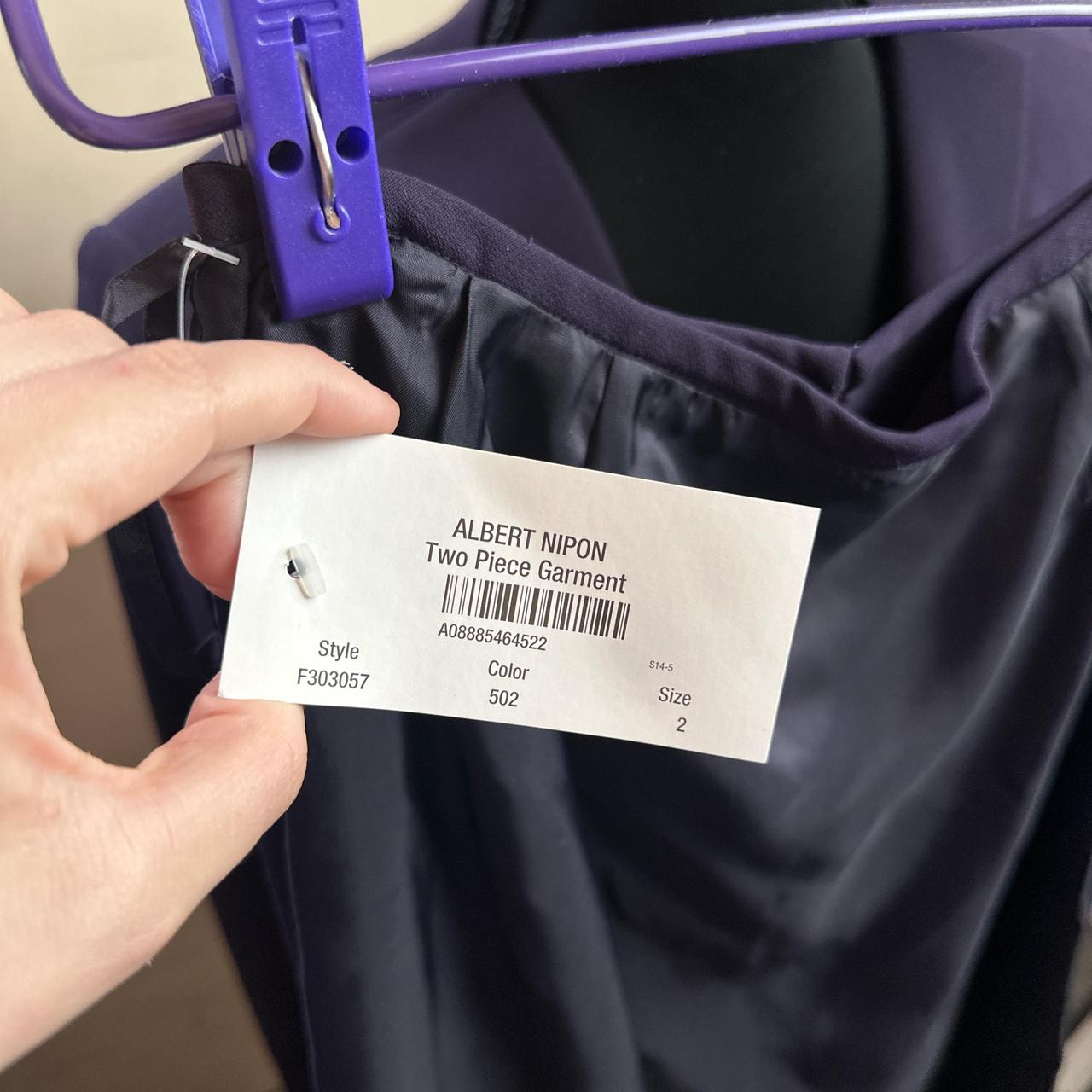 Albert Nipon Women's Blazer Jacket - Purple/Navy … - image 3