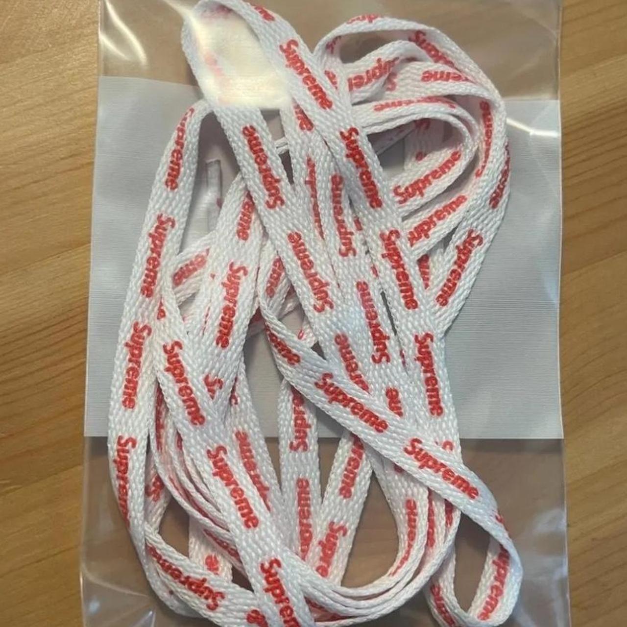 Supreme Shoe Laces Custom 120 Cm Red or white (You... - Depop