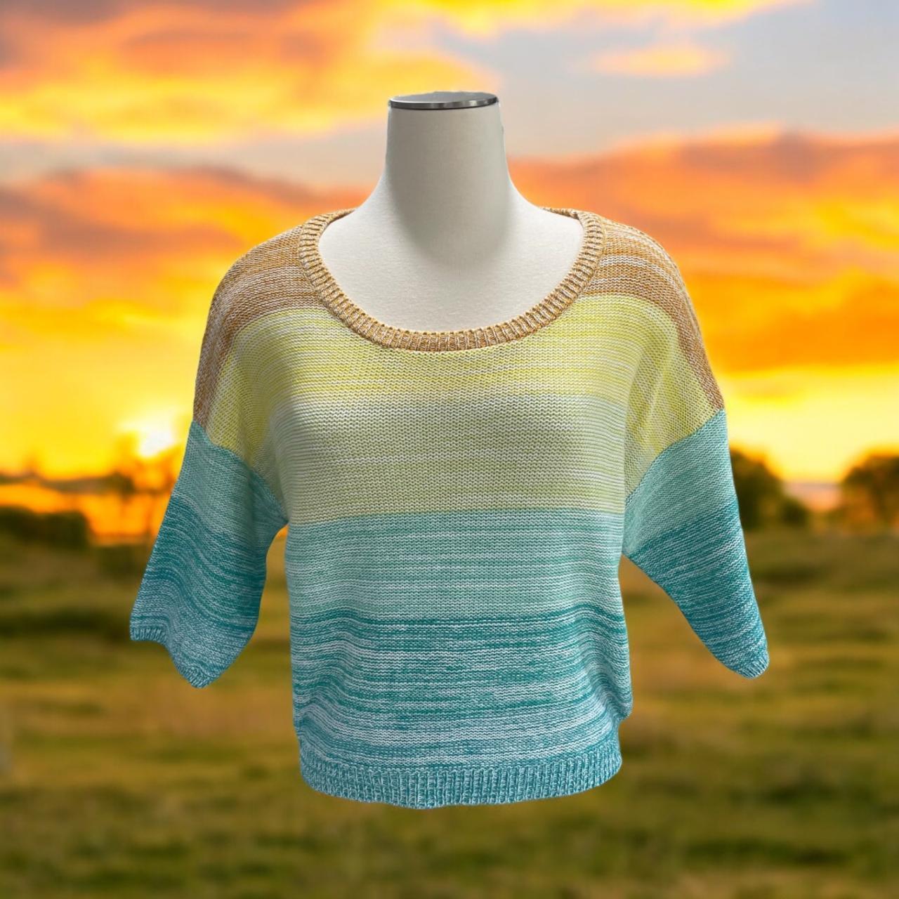 Love By Design crop sweater, evoking the colors of