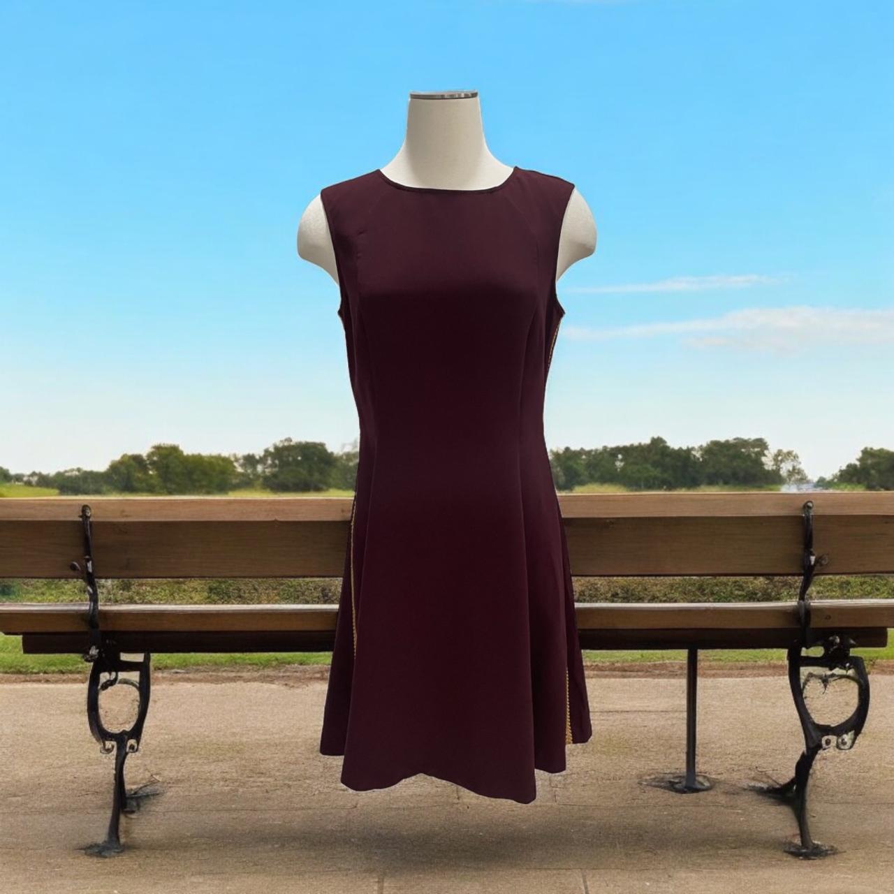 Ann taylor burgundy dress hotsell