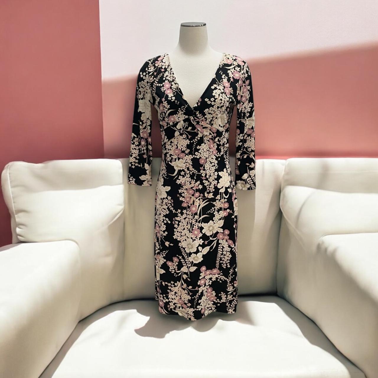 BCBG Paris Floral Wrap Dress M Feminine Versatile. Depop