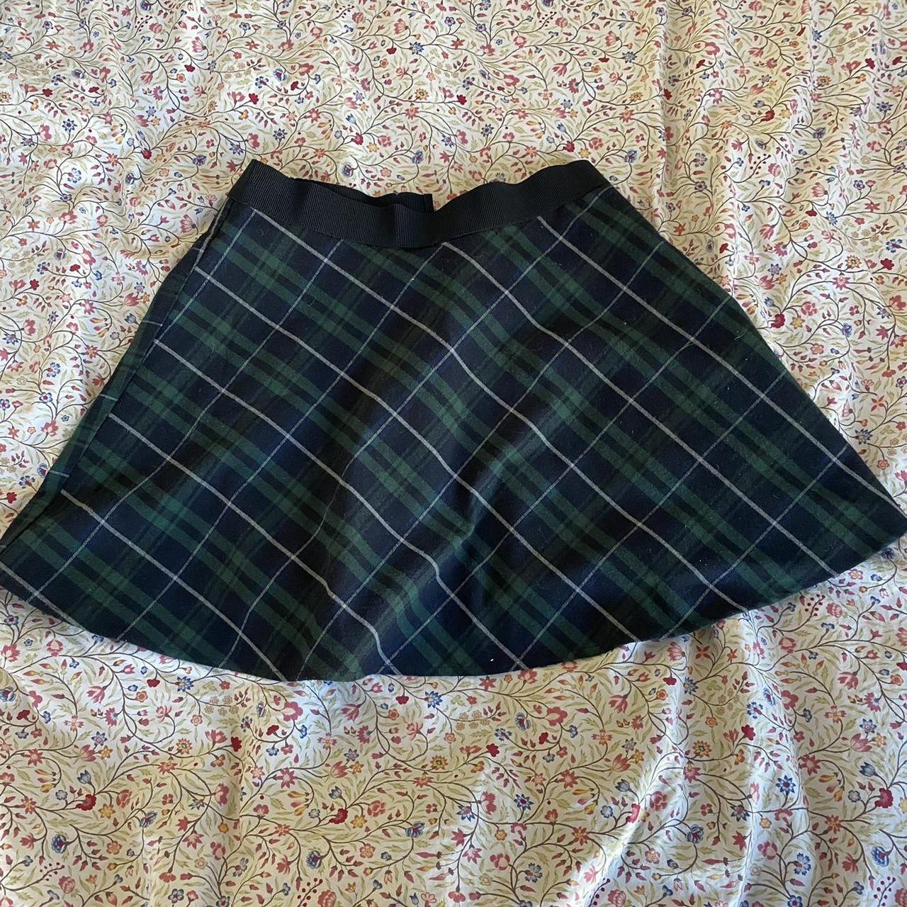 Urban outfitters navy, green and white plaid