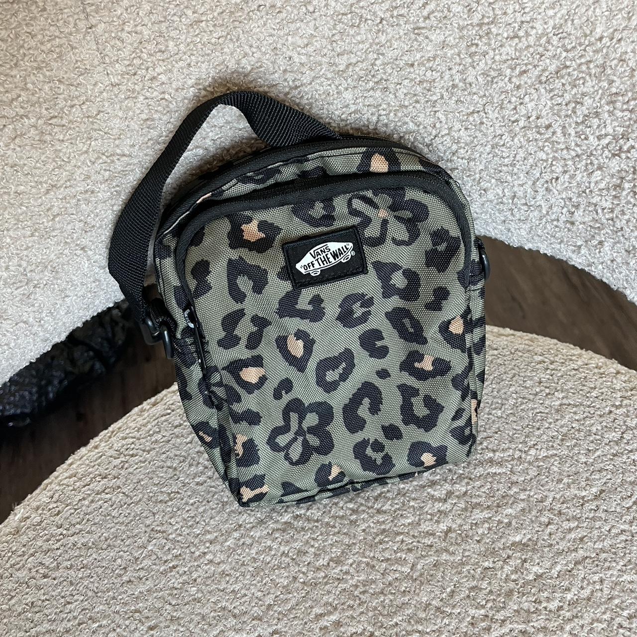 Vans side crossbody bag green leopard print Depop