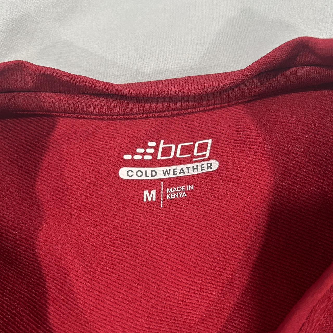 Bcg Red Compression Long Sleeve With Thumb Slots - Depop